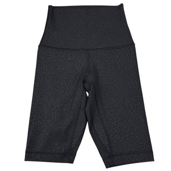 Lululemon Align Super High Rise Short 10" In Formulate Emboss Black Size 2 - Picture 5 of 8